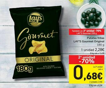 Carrefour Patatas fritas lay's gourmet original oferta