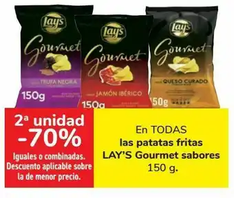 Carrefour En todas las patatas fritas lay's gourmet sabores oferta