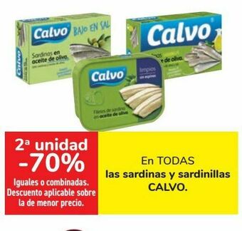Carrefour En todas las sardinas y sardinillas calvo oferta