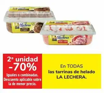 Carrefour En todas las tarrinas de helado la lechera oferta