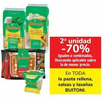 Carrefour En toda la pasta rellena, salsas y lasañas buitoni oferta
