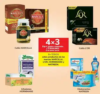Carrefour En todos estos productos de las marcas marcilla, l'or, hornimans y natreen oferta