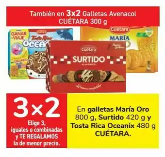 Carrefour En galletas maría oro, surtido y tosta rica oceanix cuétara oferta