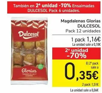 Carrefour Magdalenas glorias dulcesol oferta