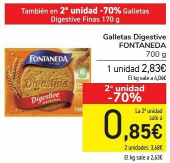 Carrefour Galletas digestive fontaneda oferta