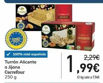 Carrefour Turrón alicante o jijona carrefour oferta
