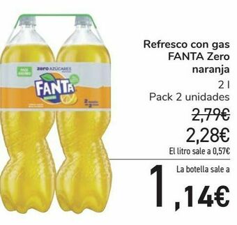 Carrefour Refresco con gas fanta zero naranja oferta