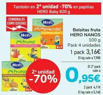 Carrefour Bolsitas fruta hero nanos oferta