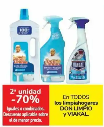 Carrefour En todos los limpiahogares don limpio y viakal oferta