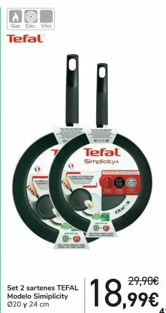 Carrefour Set 2 sartenes tefal modelo simiplicity oferta