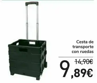 Carrefour Cesta de transporte con ruedas oferta