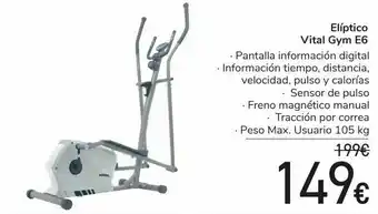 Carrefour Elíptica vital gym e6 oferta