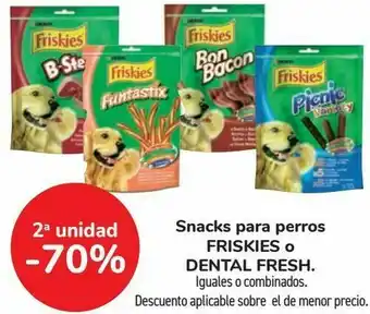 Carrefour Snacks para perros friskies o dental fresh oferta