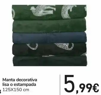 Carrefour Manta decorativa lisa o estampada oferta