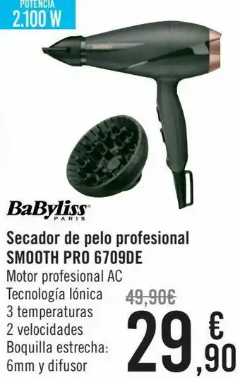 Carrefour Babyliss secador de pelo profesional smooth pro 6709de oferta