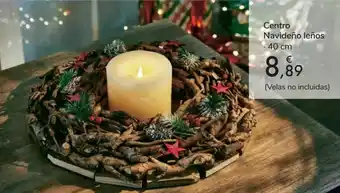 Carrefour Centro navideño leños oferta
