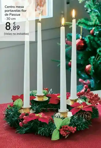 Carrefour Centro mesa portavelas fl or de pascua oferta
