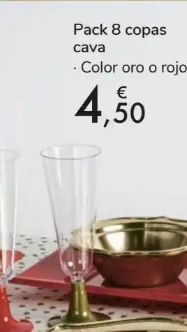 Carrefour Pack 8 copas cava oferta