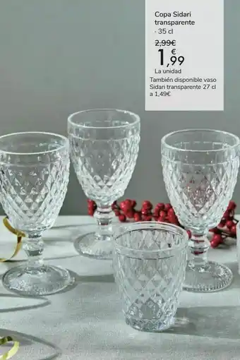 Carrefour Copa sidari transparente oferta