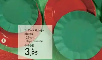 Carrefour Pack 6 bajo platos oferta