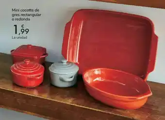 Carrefour Mini cocotte de gres rectangular o redonda oferta