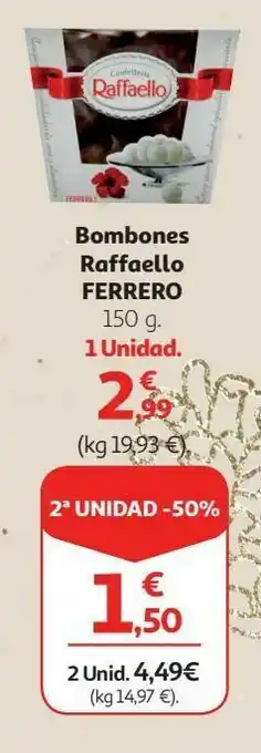 Alcampo Bombones raffaello ferrero oferta