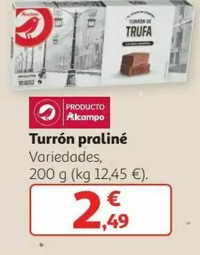 Alcampo Turrón praliné alcampo oferta