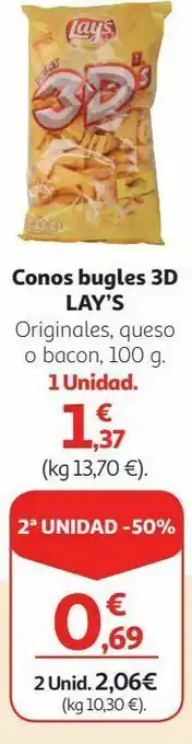 Alcampo Conos bugles 3d lay's oferta