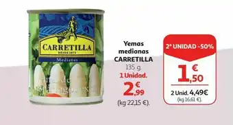 Alcampo Yemas medianas carretilla oferta