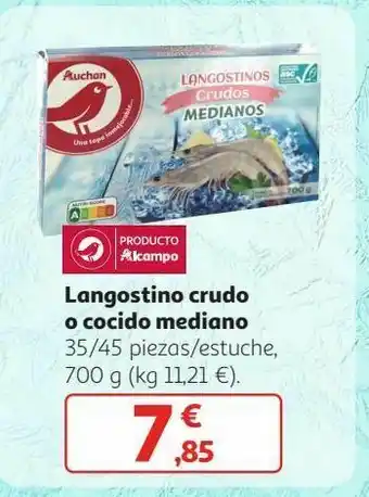 Alcampo Langostino crudo o cocido mediano alcampo oferta