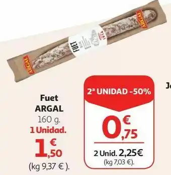 Alcampo Fuet argal oferta