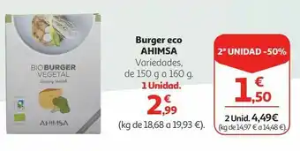 Alcampo Burger eco ahimsa oferta