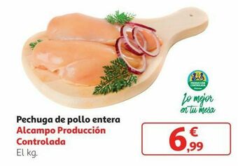 Alcampo Pechuga de pollo entera oferta