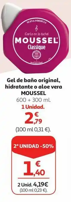 Alcampo Gel de baño original, hidratante o aloe vera moussel oferta