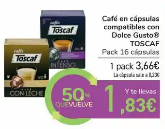 Font Vella Café en cápsulas compatibles con dolce gusto toscaf oferta