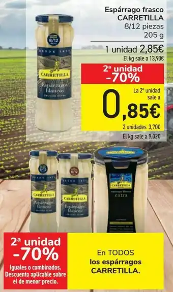 Font Vella En todos los espárragos carretilla oferta