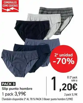 Font Vella Slip punto hombre oferta