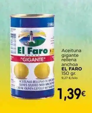 Supermercados Piedra Aceitunas Gigante Rellena Anchoa El Faro oferta