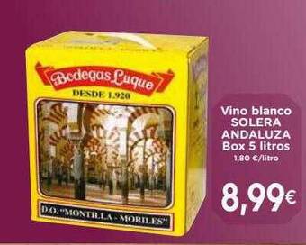 Supermercados Piedra Vino Blanco Solera Andaluza oferta