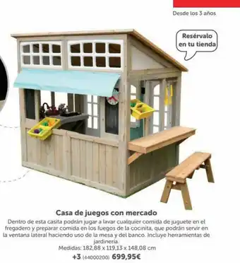 EurekaKids Casa De Juegos Con Mercado oferta