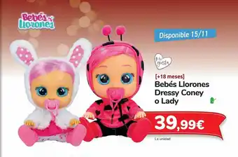 Carrefour Bebés Llorones Dressy Coney O Lady oferta