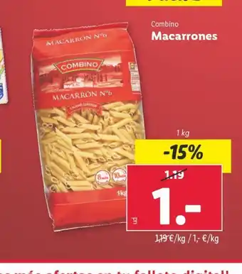 Lidl COMBINO Macarrones oferta