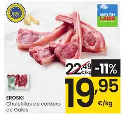 Eroski EROSKI Chuletillas de cordero de Gales oferta