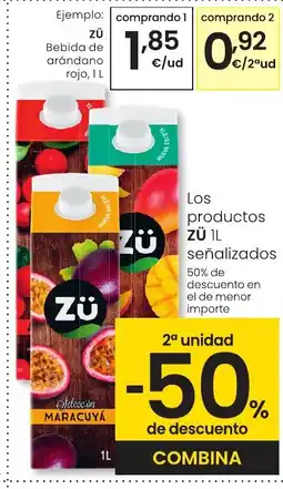 Eroski ZÜ Bebida de arandano rojo oferta