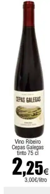 FROIZ CEPAS GALEGAS Vino Ribeiro tinto oferta