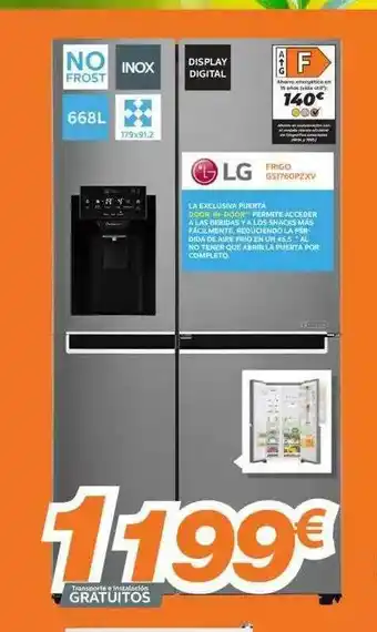 Pascual Martí Lg Frigo Gs760pzxv oferta