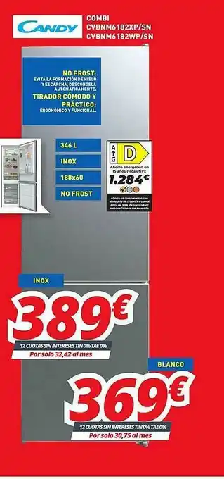 Mi electro Candy Combi Cvbnm 182xp Sn Cvbnm618wp Sn oferta