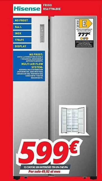 Mi electro Hisense Frigo Rs677n4bie oferta