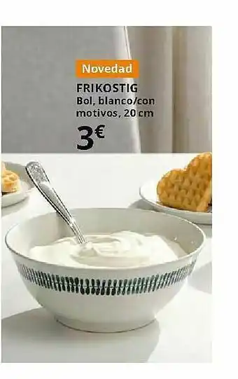 IKEA Frikostig Bol Blanco Con Motivos 20cm oferta