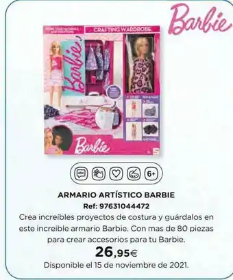 Hipercor Armario Artístico Barbie oferta